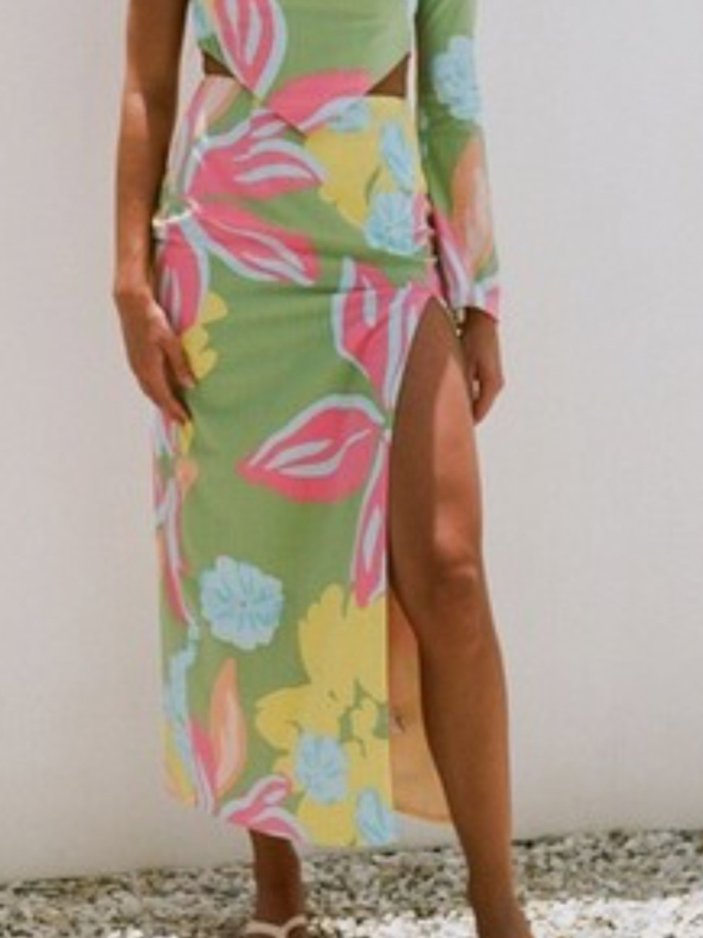 SABO Skirt- Kelcie Midi Skirt - Calypso Scarf - S ( SKIRT ONLY)
